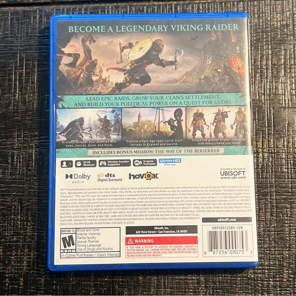 PS5 Assassin’s Creed Valhalla Sony PlayStation 5 video game